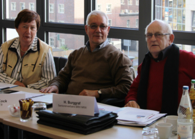 Heidrun Kalinka, Udo Kock (BRH Dsseldorf), und Landesvorsitzender Hans Burggraf (von li)